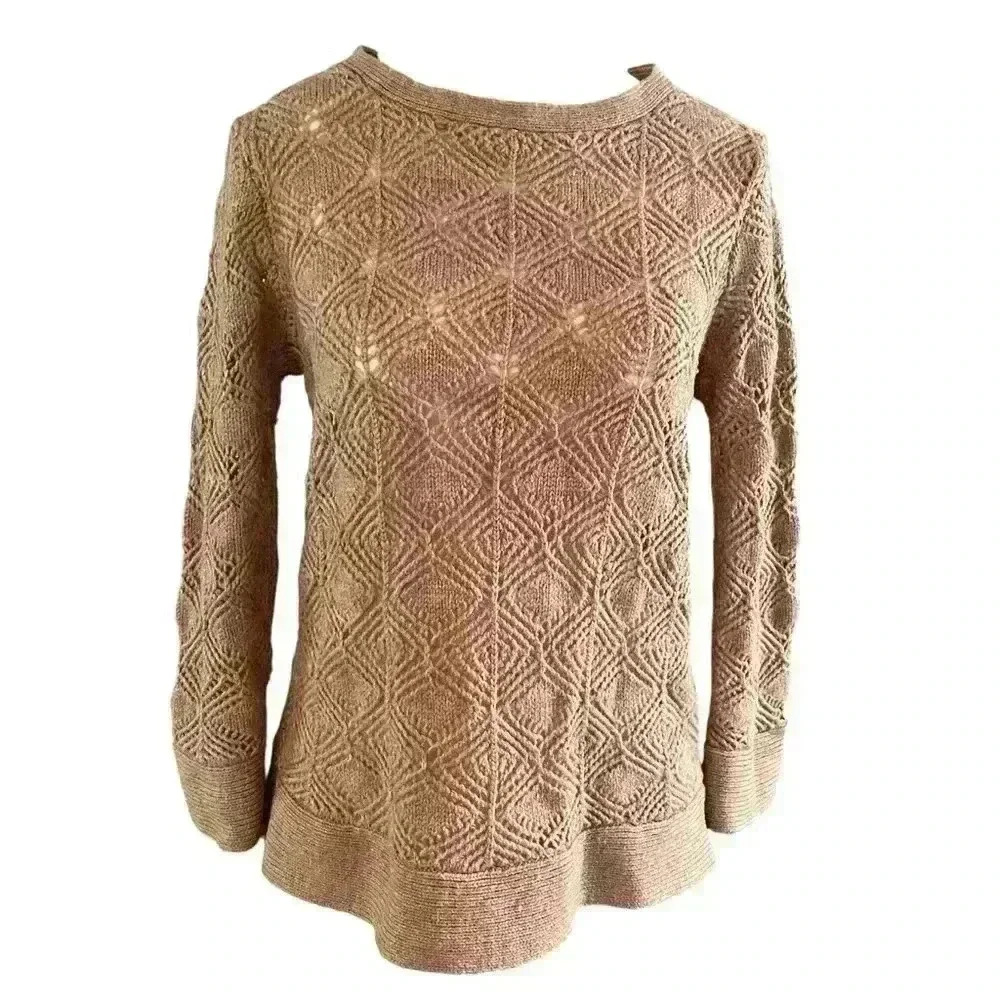 J. Crew Textured Brown Sweater